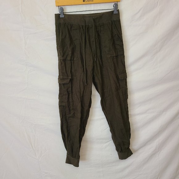 Garage Cotton Army Green Cargo Pants Womans - Picture 1 of 2